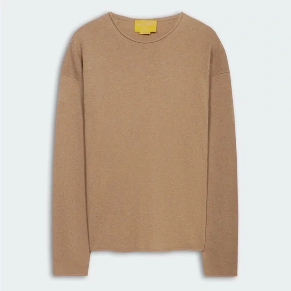 Oversized Cashmere Crew in Almond - Picture 2 of 4